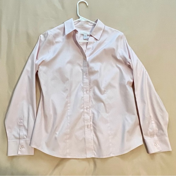 Chico's Tops - Chicos No Iron Classic Pink Button-Up Shirt